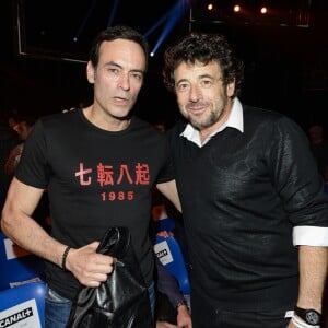 Anthony Delon et Patrick Bruel au match de boxe "La Conquête" Acte 4 Tony Yoka contre Cyril Léonet au Palais des sports de Paris le 7 avril 2018 (Victoire de Yoka par KO au 5e round) © Pierre Perusseau / Bestimage