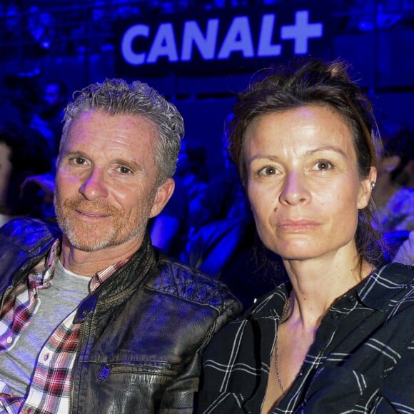 Denis Brogniart et sa femme Hortense au match de boxe "La Conquête" Acte 4 Tony Yoka contre Cyril Léonet au Palais des sports de Paris le 7 avril 2018 (Victoire de Yoka par KO au 5e round) © Pierre Perusseau / Bestimage