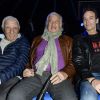 Charles Gérard, Jean-Paul Belmondo et Anthony Delon au match de boxe "La Conquête" Acte 4 Tony Yoka contre Cyril Léonet au Palais des sports de Paris le 7 avril 2018 (Victoire de Yoka par KO au 5e round) © Pierre Perusseau / Bestimage