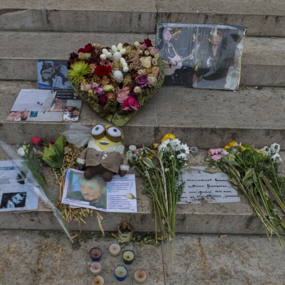 Jean-Claude Camus assiste à la messe mensuelle en la mémoire de Johnny Hallyday à l'église de la Madeleine à Paris le 9 avril 2018. © Pierre Perusseau / Bestimage