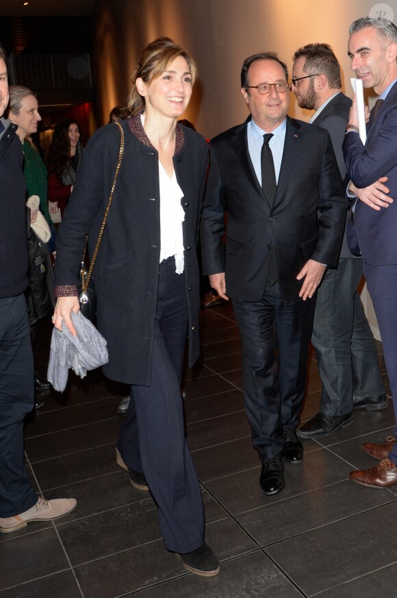 Julie Gayet et François Hollande - Première du film "The Ride" au MK2 Bibliothèque à Paris. Le 26 janvier 2018 © Coadic Guirec / Bestimage