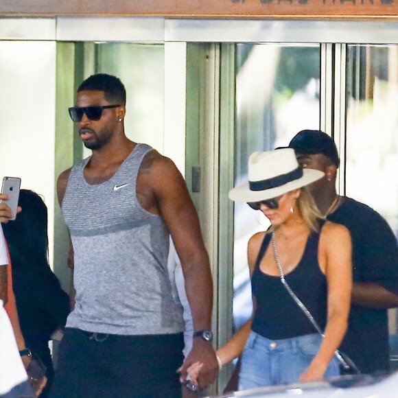 Khloé Kardashian et Tristan Thompson. Le 18 septembre 2016 à Miami