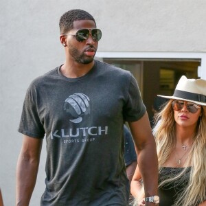 Khloé Kardashian et Tristan Thompson sont allés déjeuner au restaurant Benihana à Los Angeles, le 5 juillet 2017