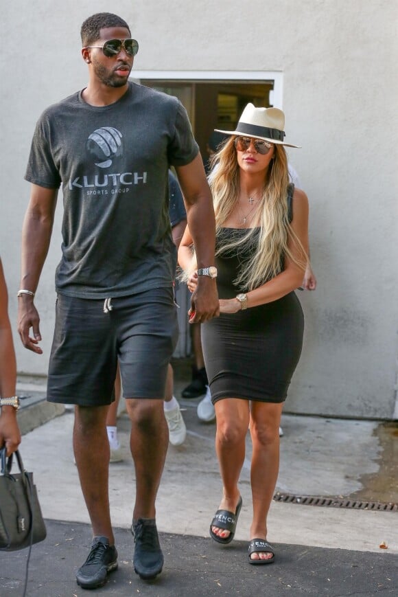 Khloé Kardashian et Tristan Thompson sont allés déjeuner au restaurant Benihana à Los Angeles, le 5 juillet 2017