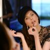Exclusif - Frédérique Bel - Soirée de lancement des cosmétiques Eymard Gabrielle à l'hôtel Shangri-La à Paris, France, le 12 avril 2018. © Rachid Bellak/Bestimage