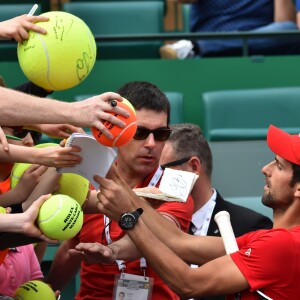 Novak Djokovic lors d'un tournoi caritatif au bénéfice de la fondation Prince Albert II en marge du tournoi de tennis Rolex Masters à Monte-Carlo le 14 avril 2018. L'événement sera retransmis sur l'émission "James Corden Tv Show" sur Sky UK. © Bruno Bebert / Bestimage