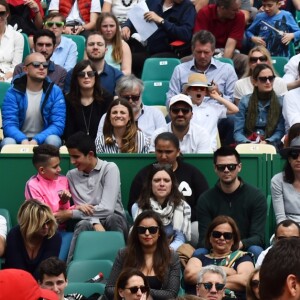 Geri Halliwell (Horner), Novak Djokovic, Jamie Redknapp, Josh Widdicombe, Freddie Flintoof lors d'un tournoi caritatif au bénéfice de la fondation Prince Albert II en marge du tournoi de tennis Rolex Masters à Monte-Carlo le 14 avril 2018. L'événement sera retransmis sur l'émission "James Corden Tv Show" sur Sky UK. © Bruno Bebert / Bestimage