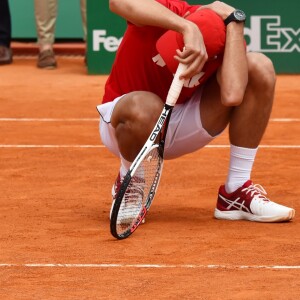 Novak Djokovic lors d'un tournoi caritatif au bénéfice de la fondation Prince Albert II en marge du tournoi de tennis Rolex Masters à Monte-Carlo le 14 avril 2018. L'événement sera retransmis sur l'émission "James Corden Tv Show" sur Sky UK. © Bruno Bebert / Bestimage