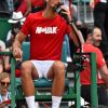 Novak Djokovic lors d'un tournoi caritatif au bénéfice de la fondation Prince Albert II en marge du tournoi de tennis Rolex Masters à Monte-Carlo le 14 avril 2018. L'événement sera retransmis sur l'émission "James Corden Tv Show" sur Sky UK. © Bruno Bebert / Bestimage