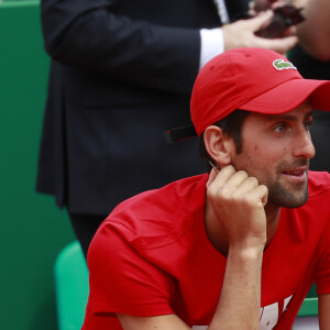 Novak Djokovic lors d'un tournoi caritatif au bénéfice de la fondation Prince Albert II en marge du tournoi de tennis Rolex Masters à Monte-Carlo le 14 avril 2018. L'événement sera retransmis sur l'émission "James Corden Tv Show" sur Sky UK. © Claudia Albuquerque / Bestimage