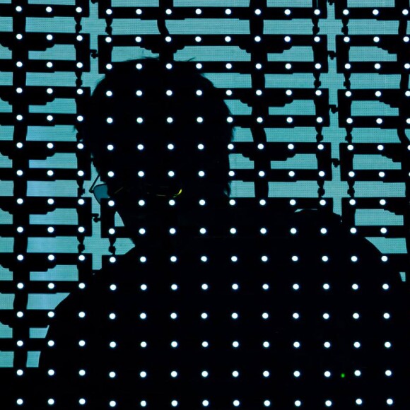 Jean-Michel Jarre sur scène au festival Coachella, à Indio, le vendredi 13 avril 218.