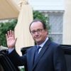 François Hollande - Le président de la République française a reçu les membres de la délégation française de Paris2024 ainsi que ses deux prédécesseurs au palais de l'Elysée à Paris, France, le 16 septembre 2017. © Dominique Jacovides/Bestimage