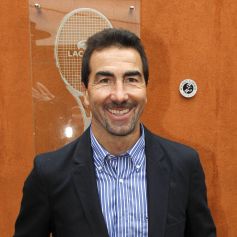 Luc Alphand à Roland Garros le 7 juin 2012.