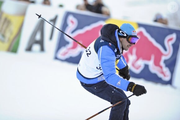 Luc Alphand - Course de ski 'Hahnenkamm' a Kitzbuehe en Autriche le 26 Janvier 2012.