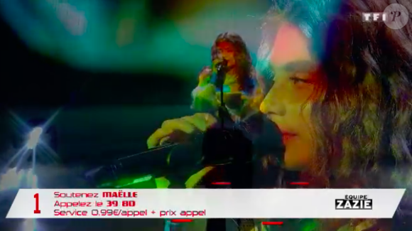 Maëlle dans The Voice 7 sur TF1, le 21 avril 2018.