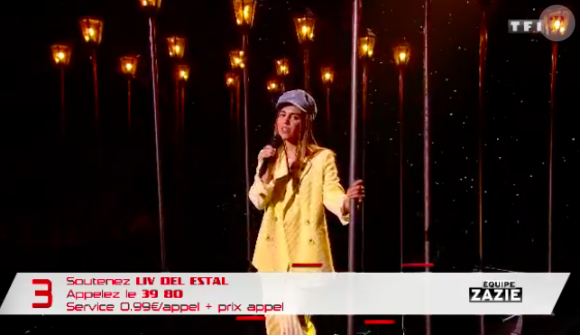 Liv Del Estal dans The Voice 7 sur TF1, le 21 avril 2018.
