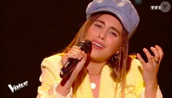 Liv Del Estal dans The Voice 7 sur TF1, le 21 avril 2018.