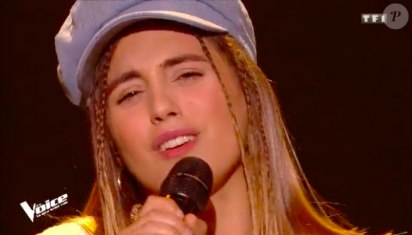 Liv Del Estal dans The Voice 7 sur TF1, le 21 avril 2018.
