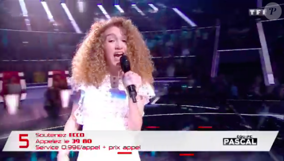 Ecco dans The Voice 7 sur TF1 le 21 avril 2018.