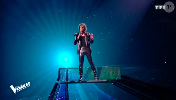 Xam Hurricane dans "The Voice 7" sur TF1, le 21 avril 2018.