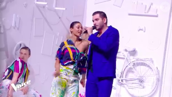 Gabriel dans "The Voice 7" sur TF1 le 21 avril 2018.