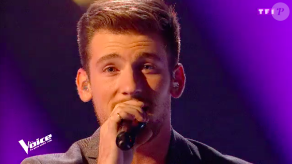 Casanova dans "The Voice 7" sur TF1 le 21 avril 2018.