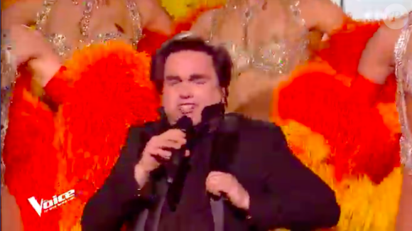 Frédéric Longbois dans The Voice 7 sur TF1 le 21 avril 2018.