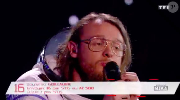 Guillaume dans "The Voice 7" sur TF1 le 21 avril 2018.