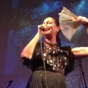 Lio lors de la soirée des 10 ans des Femen, à Paris, le 19 avril 2018
