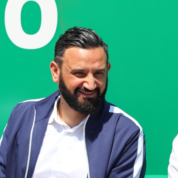 Cyril Hanouna dans les tribunes du Rolex Monte-Carlo Masters 2018 à Roquebrune Cap Martin, France, le 21 avril 2018.