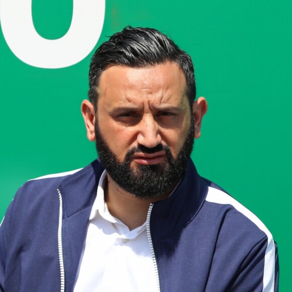 Cyril Hanouna dans les tribunes du Rolex Monte-Carlo Masters 2018 à Roquebrune Cap Martin, France, le 21 avril 2018.