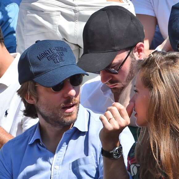 Ophélie Meunier et son mari Mathieu Vergne durant la finale du Rolex Monte-Carlo Masters 2018 qui a opposé l'Espagnol Rafael Nadal au Japonais Kei Nishikori au Monte-Carlo Country Club à Roquebrune Cap Martin le 22 avril 2018. Rafael Nadal a remporté pour la 11eme fois le tournoi en battant son adversaire en 2 sets. © Bruno Bébert/Bestimage