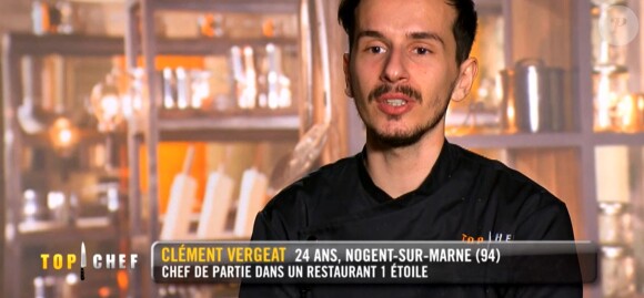 Clément lors de la grande finale de "Top Chef 2018" (M6) mercredi 25 avril 2018.