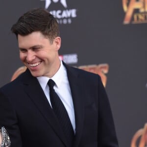 Scarlett Johansson et son compagnon Colin Jost à la première de 'Avengers: Infinity War' au théâtre El Capitan à Hollywood, le 23 avril 2018 © Chris Delmas/Bestimage