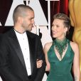 Scarlett Johansson et Romain Dauriac à la 87e cérémonie des Oscars à Hollywood, le 22 février 2015