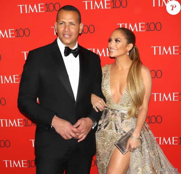 Jennifer Lopez et son compagnon, Alex Rodriguez, au Time 100 Gala à New York, ce 24 avril 2018.