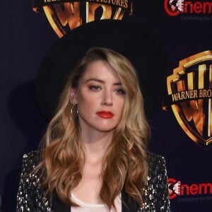 Amber Heard à la soirée Warner Bros au CinemaCon 2018 à l'hôtel Caesar palace à Las Vegas, le 24 avril 2018