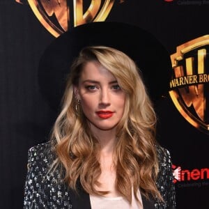 Amber Heard à la soirée Warner Bros au CinemaCon 2018 à l'hôtel Caesar palace à Las Vegas, le 24 avril 2018