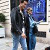 Exclusif - Céline Dion et son danseur Pepe Munoz sont allés déjeuner au restaurant italien Paparazzi au square de l'Opéra-Louis Jouvet et sont ensuite allés faire du shopping chez Dior avenue Montaigne et chez Balmain rue François 1er avant de revenir à l'hôtel Royal Monceau à Paris, France, le 8 août 2017.