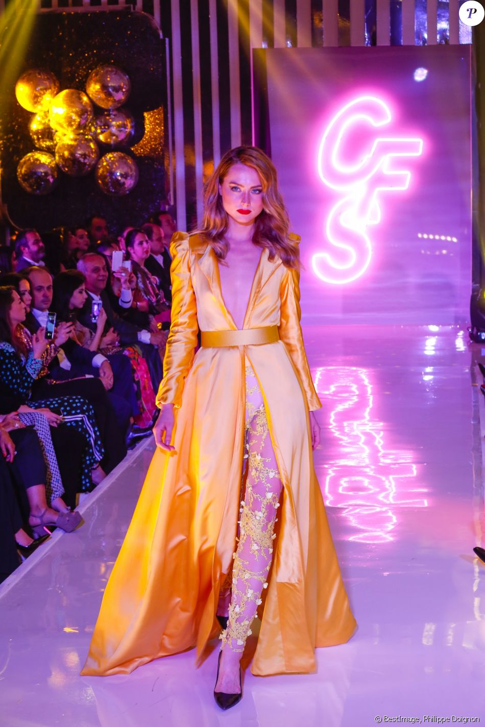 Exclusif Un mannequin défilant lors de la 12ème édition du Casa Fashion Show au Sofitel
