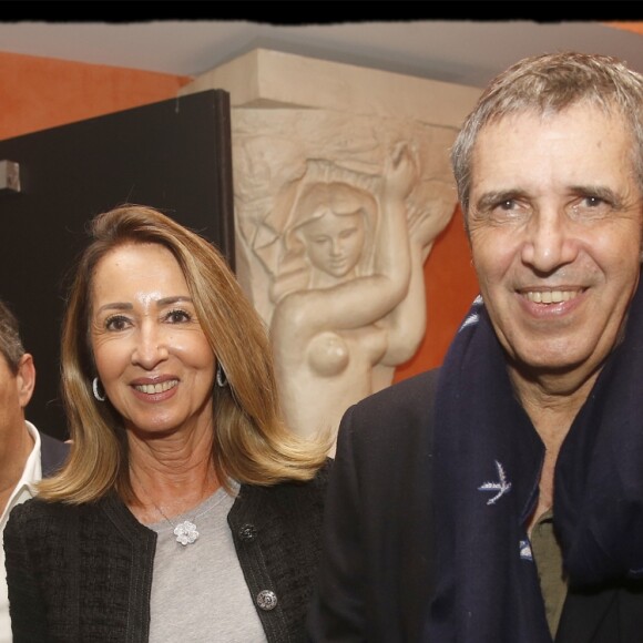 Exclusif - Nicole Coullier, Julien Clerc et Sylvie Rousseau - Julien Clerc en concert sur la scène de l'Olympia dans le cadre de sa "Tournée des 50 ans". Paris, le 10 Mars 2018. © Alain Guizard / Bestimage