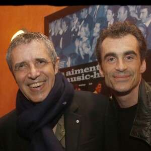 Exclusif - Jean-Michel Ribes, Julien Clerc et Raphaël Enthoven - Julien Clerc en concert sur la scène de l'Olympia dans le cadre de sa "Tournée des 50 ans". Paris, le 10 Mars 2018. © Alain Guizard / Bestimage