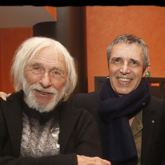 Exclusif - Pierre Richard, Julien Clerc, Jean-Michel Ribes et Didier Barbelivien - Julien Clerc en concert sur la scène de l'Olympia dans le cadre de sa "Tournée des 50 ans". Paris, le 10 Mars 2018. © Alain Guizard / Bestimage