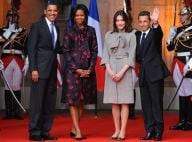 Nicolas Sarkozy reçoit pour la première fois son "copain" le président Obama, pendant que Carlita et Michelle... se régalent !