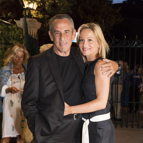 Exclusif - Thierry Ardisson et sa femme Audrey Crespo-Mara - Représentation de la pièce de théâtre "Le bac 68" lors du Festival de Ramatuelle, le 8 août 2017. © Cyril Bruneau/Festival de Ramatuelle/Bestimage  No web/No blog pour Belgique/Suisse08/08/2017 - Ramatuelle