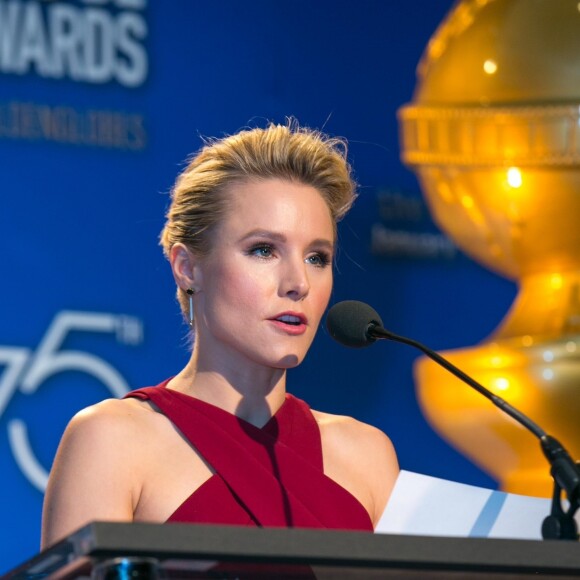 Kristen Bell à la 75ème soirée annuelle Golden Globe nominations à l'hôtel Beverly Hilton à Los Angeles, le 11 décembre 2017  Presenters arrive for the 2018 75th Golden Globe nominations held at the Beverly Hilton Hotel. 11th december 201711/12/2017 - Los Angeles