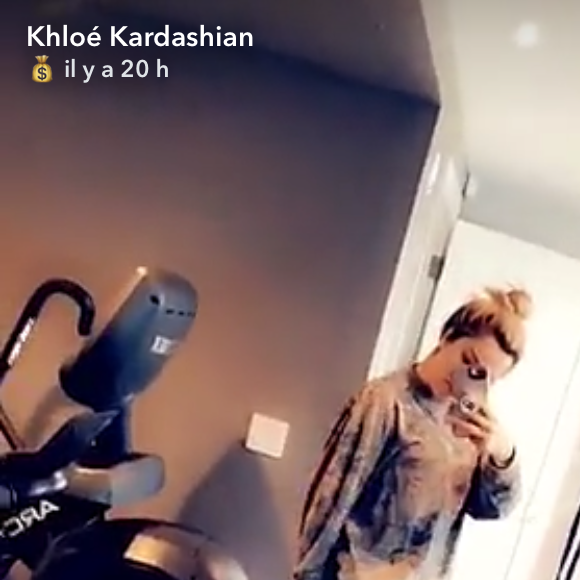 Khloé Kardashian. Snapchat, le 11 mai 2018.