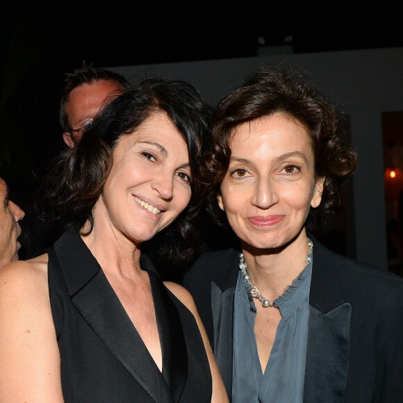 Zabou Breitman, Audrey Azoulay lors du dîner "Dior - Madame Figaro Unifrance" à l'hôtel JW Marriott lors du 71ème Festival International du Film de Cannes le 12 mai 2018. CVS-Veeren/Bestimage