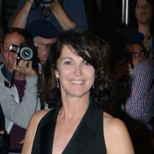 Zabou Breitman arrive au dîner "Dior - Madame Figaro" à l'hôtel JW Marriott lors du 71ème Festival International du Film de Cannes, le 12 mai 2018.