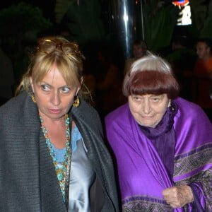 Agnès Varda arrive au dîner "Dior - Madame Figaro" à l'hôtel JW Marriott lors du 71ème Festival International du Film de Cannes, le 12 mai 2018.